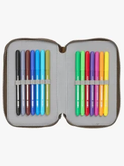 JurassicWorld Kreativt Legetøj-Jurassic World Penalhus med 3 Rum, Sandfarvet