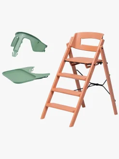 Højstole & Tilbehør|KAOS Klapp Højstol Recycled inkl. Beskyttelsesbøjle & Bakke, Terracotta Pink/Mineral Green