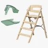 Højstole & Tilbehør|KAOS Klapp Højstol Recycled inkl. Beskyttelsesbøjle & Bakke, Desert Sand/Mineral Green