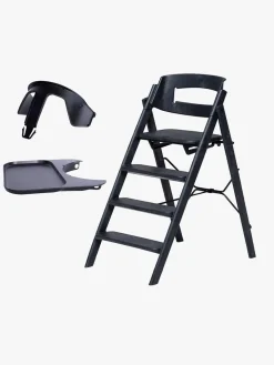 KAOS Højstole & Tilbehør-Klapp Højstol Recycled inkl. Beskyttelsesbøjle & Bakke, Charcoal Black/Charcoal Black