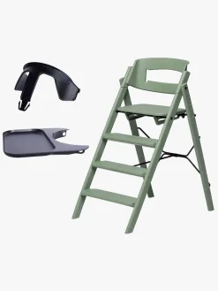 Højstole & Tilbehør|KAOS Klapp Højstol Recycled inkl. Beskyttelsesbøjle & Bakke, Mineral Green/Charcoal Black