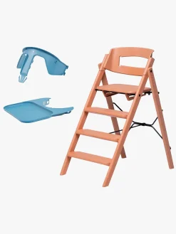 Højstole & Tilbehør|KAOS Klapp Højstol Recycled inkl. Beskyttelsesbøjle & Bakke, Terracotta Pink/Swedish Blue