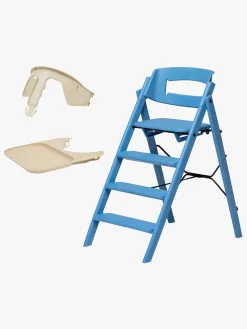 Højstole & Tilbehør|KAOS Klapp Højstol Recycled inkl. Beskyttelsesbøjle & Bakke, Swedish Blue/Desert Sand