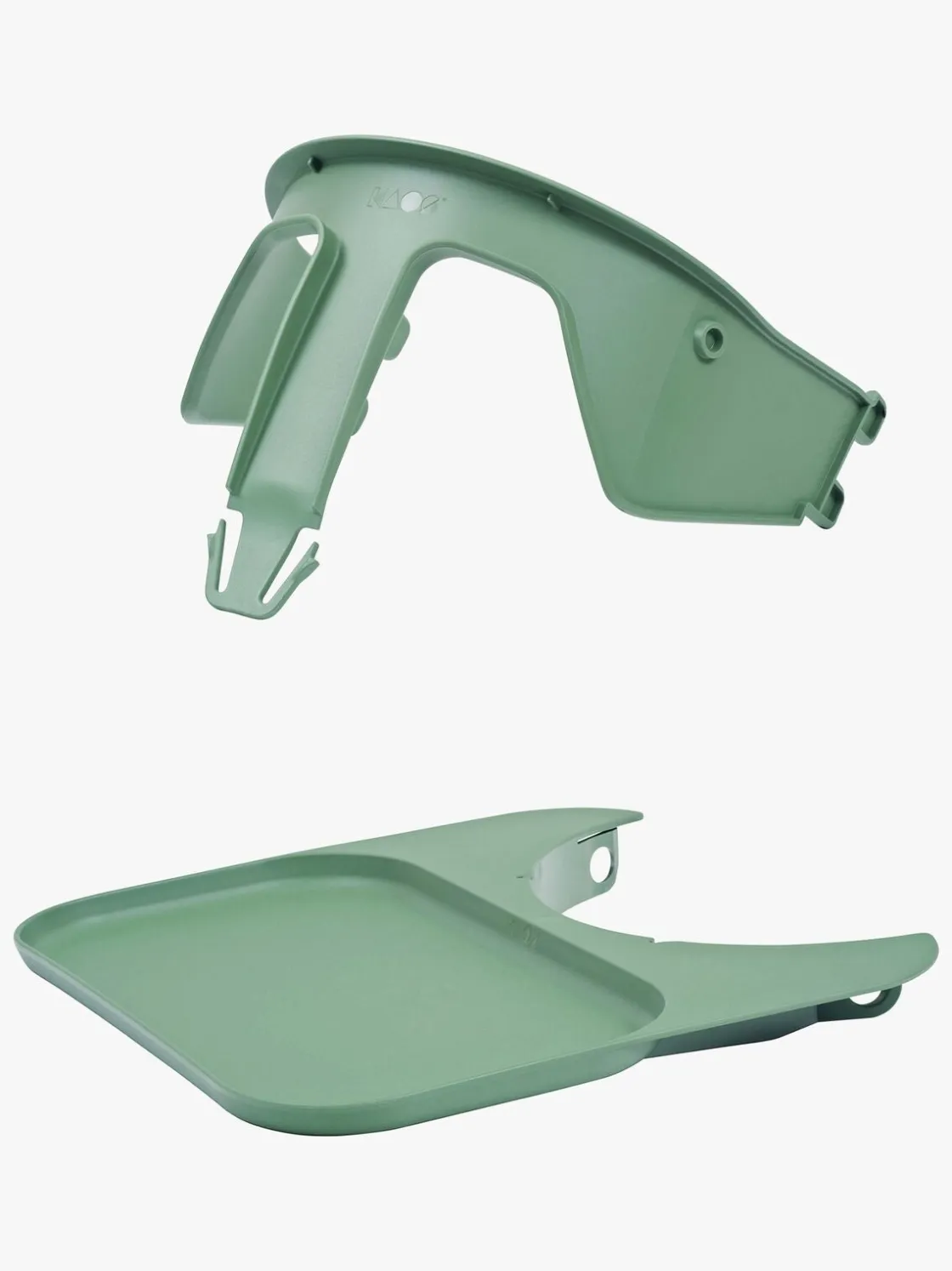 Højstole & Tilbehør|KAOS Klapp Højstol Recycled inkl. Beskyttelsesbøjle & Bakke, Charcoal Black/Mineral Green