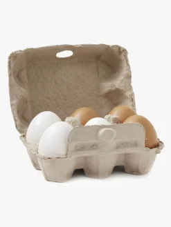 KidsConcept Rolleleg-Kids Concept Bistro Æg 6-pak, Natur