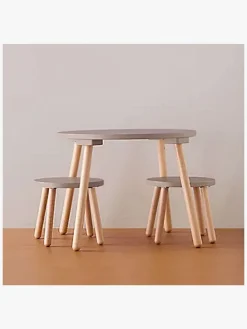 Børn KidsConcept Børnemøbler-Kids Concept Bord & Stole, Lysebrun