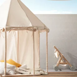 Interiør|KidsConcept Kid's Concept Pavillon-Telt, Natur Hvid