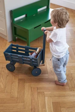 KidsConcept Dukker & Bamser-Kids Concept Trækvogn Carl Larsson, Blå