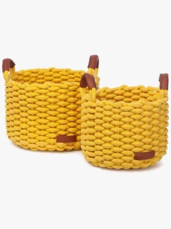 Opbevaring|KidsDepot Korbo Opbevaringskurv Medium 2-pak, Yellow
