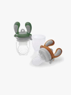 Kidsme Spisetid-Food Feeder 2-Pak, Orange/Grøn