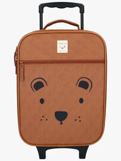 Børn Kidzroom Tasker-Trolley Koffert Beary Excited, Brun