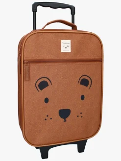 Børn Kidzroom Tasker-Trolley Koffert Beary Excited, Brun