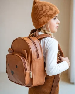 Tasker|Kidzroom Vegan Leather Rygsæk Beary Excited, Brun