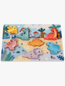 Spil & Puslespil|Kinder and Kids Puslespil Dinosaur 7 Brikker Flerfarvet