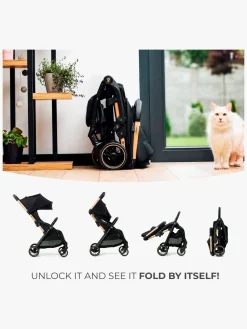 Kinderkraft Rejseklapvogne-APINO Klapvogn, Raven Black