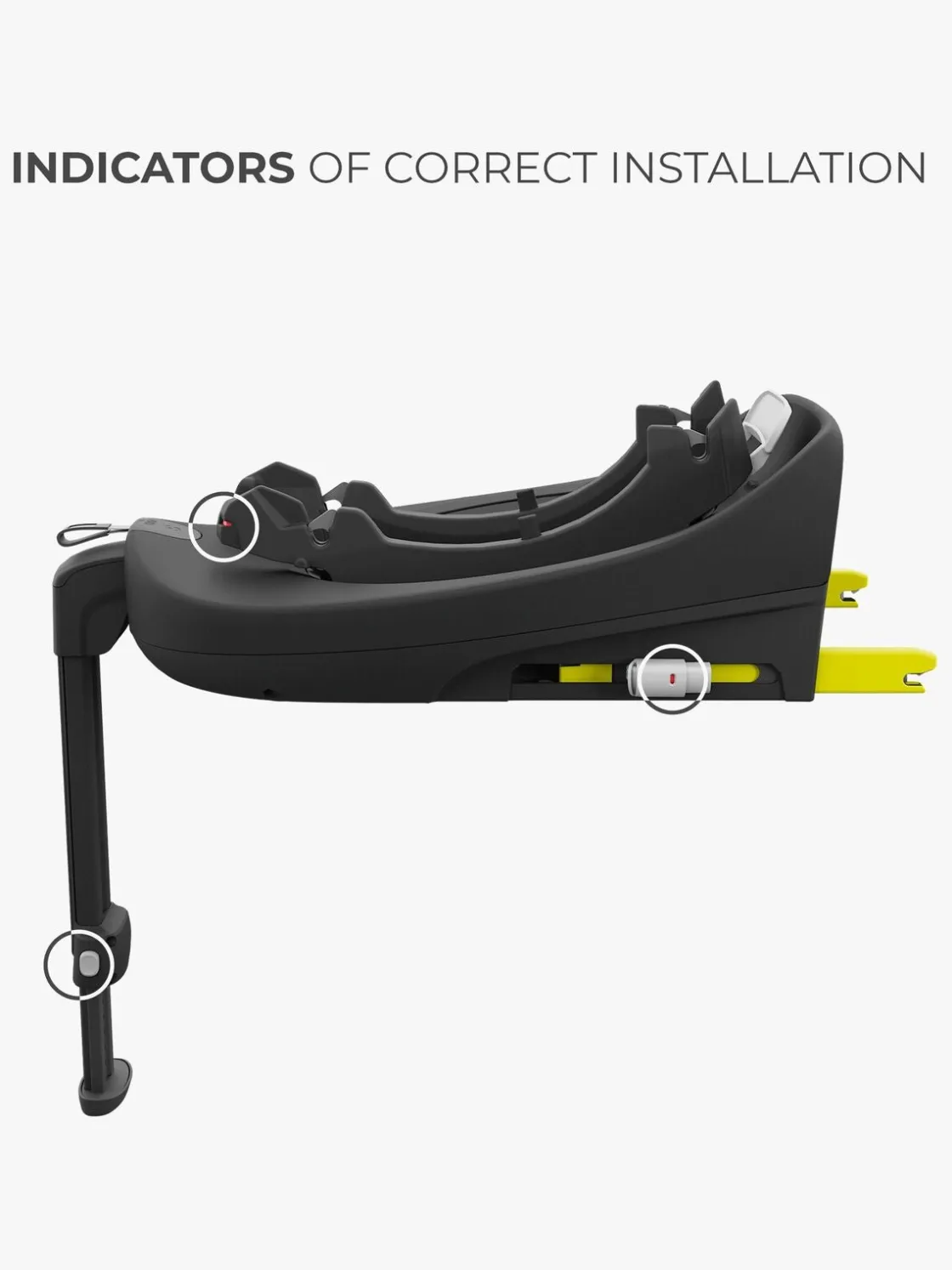 Autostole 0-13 Kg|Kinderkraft ENDURA SAFE FX Base, Black