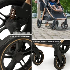 Kinderkraft Duo- & Kombivogne-ESME 2-in-1 Duovogn, Pure Black