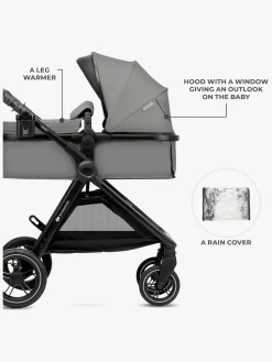 Duo- & Kombivogne|Kinderkraft ESME PRO 3-in-1 Duovogn Travelsystem, Moonlight Grey Grå
