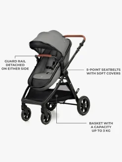 Duo- & Kombivogne|Kinderkraft ESME PRO 3-in-1 Duovogn Travelsystem, Moonlight Grey Grå