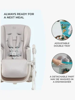 Højstole & Tilbehør|Kinderkraft Højstol Yummy, Grey Grå