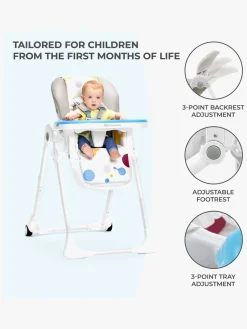 Højstole & Tilbehør|Kinderkraft Højstol Yummy, Grey Grå