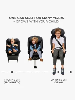 Autostole 9-36 Kg|Kinderkraft I-360 i-Size Autostol, Grey Grå