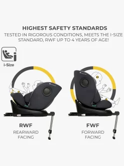 Autostole 9-36 Kg|Kinderkraft I-360 i-Size Autostol, Grey Grå