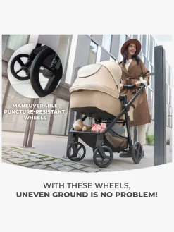 Vognpakker|Kinderkraft 3-i-1 NEWLY Kombivogn Travelsystem, Sand Beige