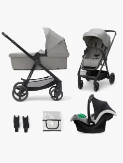 Kinderkraft Duo- & Kombivogne-3-i-1 NEWLY Kombivogn Travelsystem, Moonlight Grey