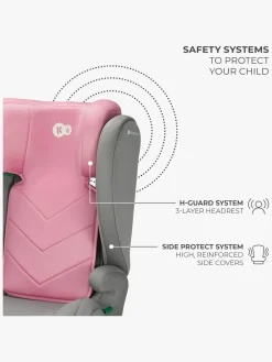 Autostole 15-36 Kg|Kinderkraft I-SPARK i-Size Autostol, Pink Lyserød/Grå