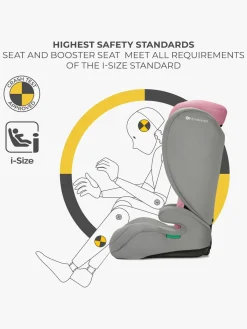 Autostole 15-36 Kg|Kinderkraft I-SPARK i-Size Autostol, Pink Lyserød/Grå