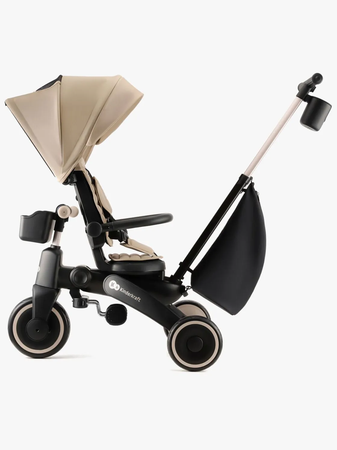 Cykler|Kinderkraft Jazz 4-i-1 Trehjulet Cykel, Beige