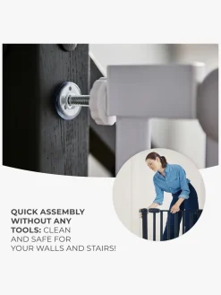 Sikkerhed|Kinderkraft LOCK&GO Sikkerhedsgitter, Black Sort