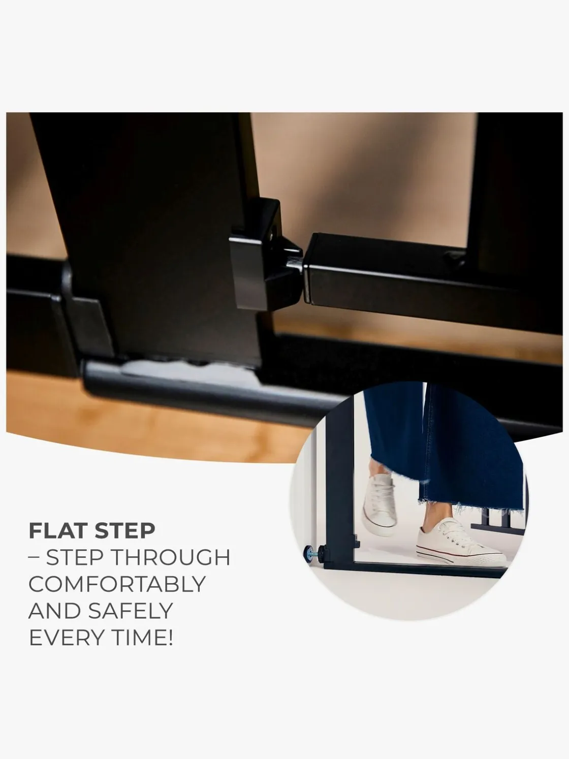 Sikkerhed|Kinderkraft LOCK&GO Sikkerhedsgitter, White Hvid