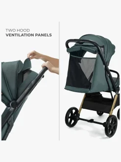 Rejseklapvogne|Kinderkraft Loom Klapvogn, Jade Green Grøn