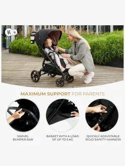 Rejseklapvogne|Kinderkraft MITZY Klapvogn, Jade Green Grøn