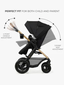 Duo- & Kombivogne|Kinderkraft MOOV 2 4-in-1 Air Duovogn, Pure Black Sort