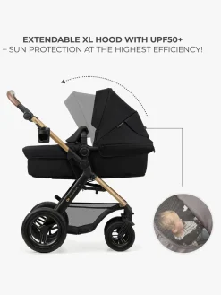 Duo- & Kombivogne|Kinderkraft MOOV 2 4-in-1 Air Duovogn, Pure Black Sort