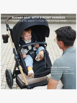 Duo- & Kombivogne|Kinderkraft MOOV 2 4-in-1 Air Duovogn, Pure Black Sort