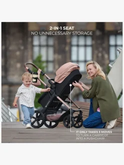 Duo- & Kombivogne|Kinderkraft MOOV 2 4-in-1 Air Duovogn, Pure Black Sort