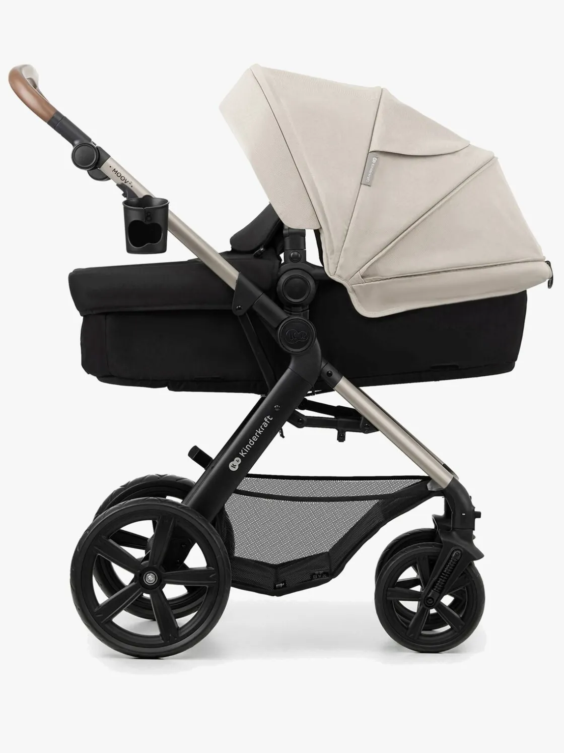 Duo- & Kombivogne|Kinderkraft MOOV 2 4-in-1 Duovogn, Moonlight Grey Grå