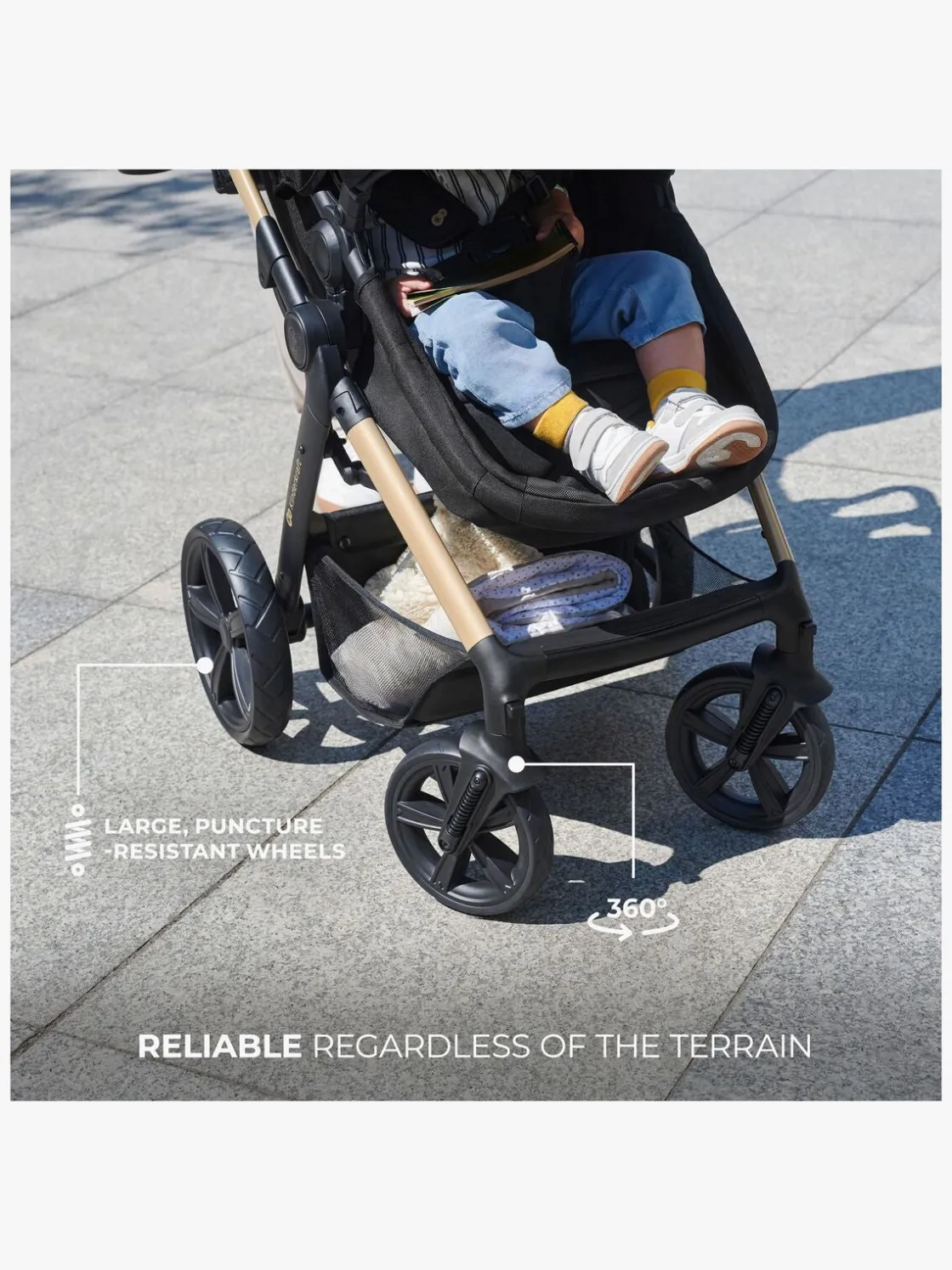 Duo- & Kombivogne|Kinderkraft MOOV 2 4-in-1 Duovogn, Moonlight Grey Grå