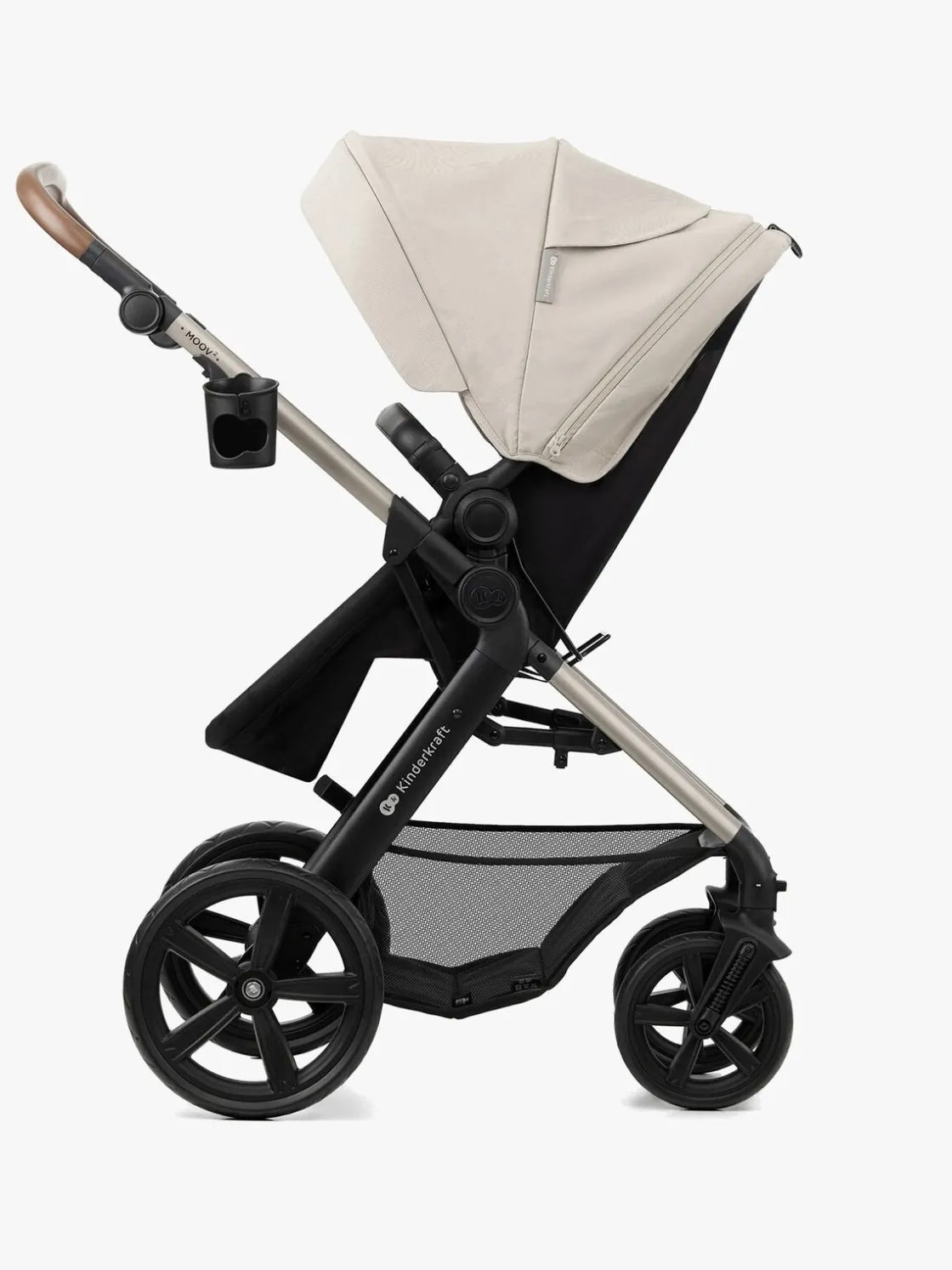 Duo- & Kombivogne|Kinderkraft MOOV 2 4-in-1 Duovogn, Moonlight Grey Grå