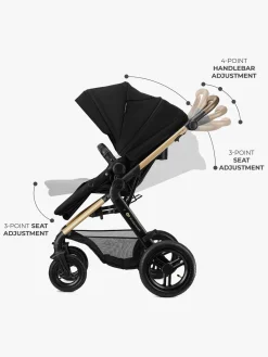 Duo- & Kombivogne|Kinderkraft MOOV 2 XL Air Kombivogn, Pure Black Sort
