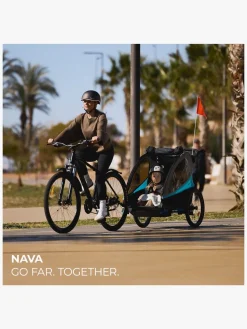 Kinderkraft Aktivitetsvogne-Nava Cykelanhænger, Hawaiian Blue