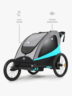 Kinderkraft Aktivitetsvogne-Nava Cykelanhænger, Hawaiian Blue