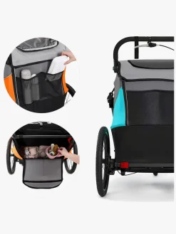 Kinderkraft Aktivitetsvogne-Nava Cykelanhænger, Hawaiian Blue