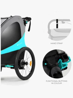 Kinderkraft Aktivitetsvogne-Nava Cykelanhænger, Hawaiian Blue