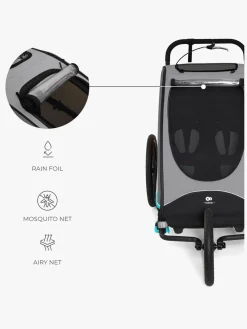 Kinderkraft Aktivitetsvogne-Nava Cykelanhænger, Hawaiian Blue