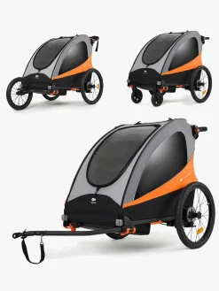 Aktivitetsvogne|Kinderkraft Nava Cykelanhænger, Sunny Orange